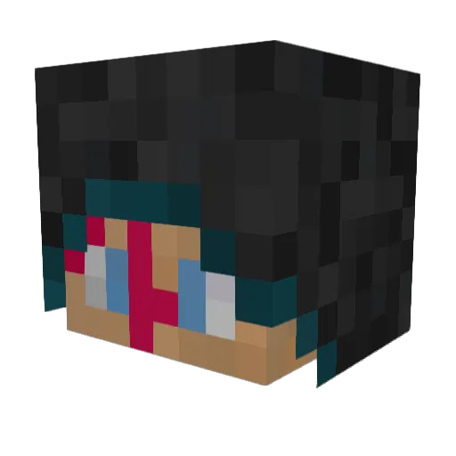 MoonWolf004 Minecraft avatar head, 3D render