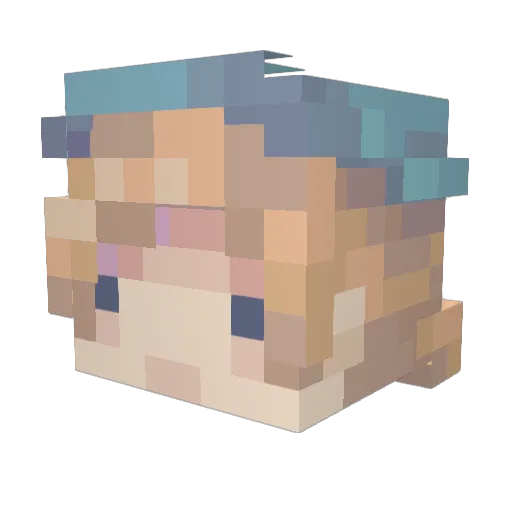 MoonYaz Minecraft avatar head, 3D render