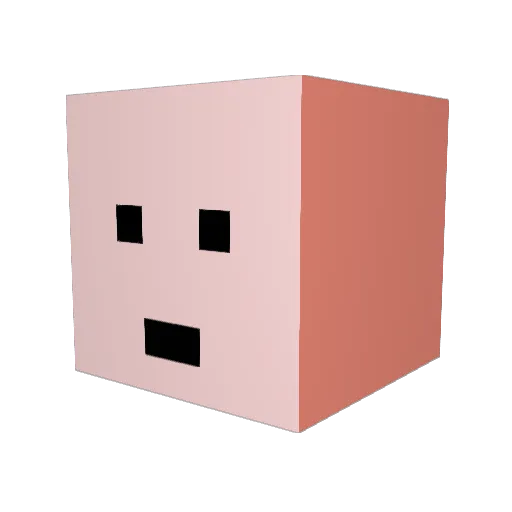 MoonYouA Minecraft avatar head, 3D render