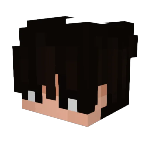 MoonYouTube Minecraft avatar head, 3D render