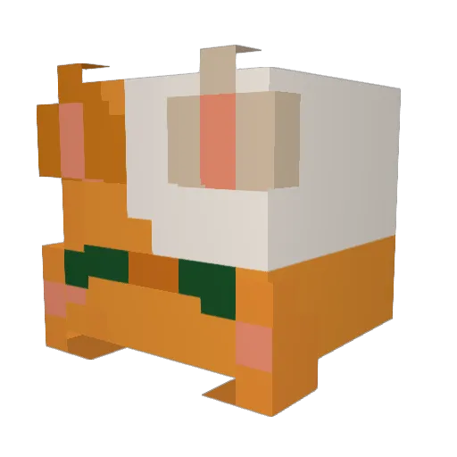 MoonZ_Moonlight Minecraft avatar head, 3D render
