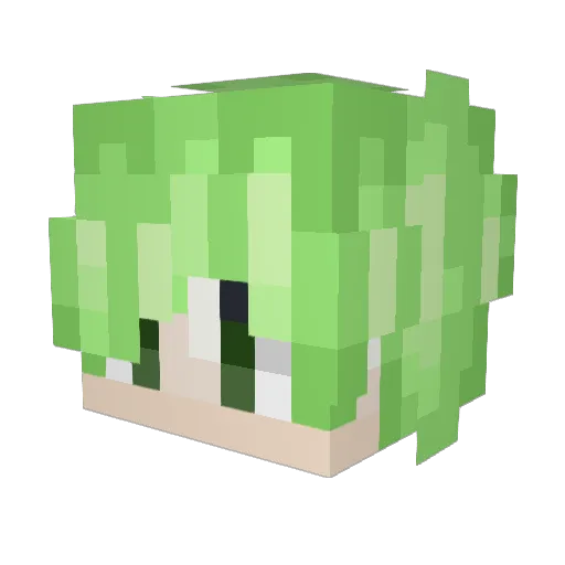 Moon_404 Minecraft avatar head, 3D render
