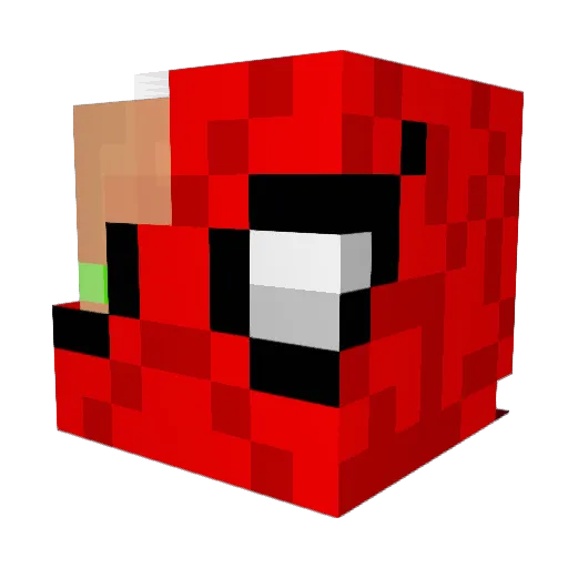 Moon_9 Minecraft avatar head, 3D render