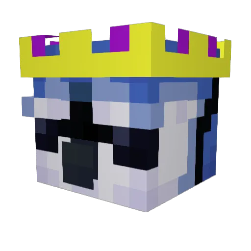 Moon_Blu Minecraft avatar head, 3D render