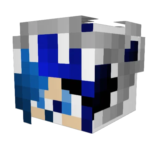 Moon_DJ_Dragon_ Minecraft avatar head, 3D render