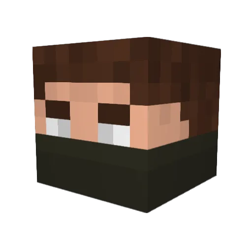 Moon_F1ower Minecraft avatar head, 3D render