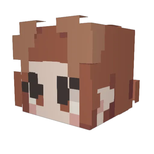 Moon_H3rmit Minecraft avatar head, 3D render