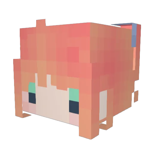 Moon_Husky Minecraft avatar head, 3D render