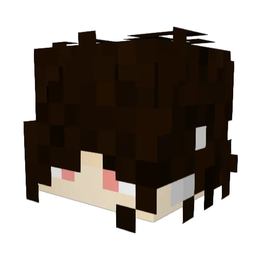 Moon_July Minecraft avatar head, 3D render