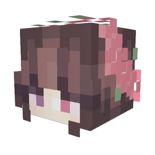 Moon_Lotus_ Minecraft avatar head, 3D render