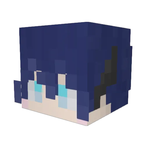 Moon_Midnight Minecraft avatar head, 3D render