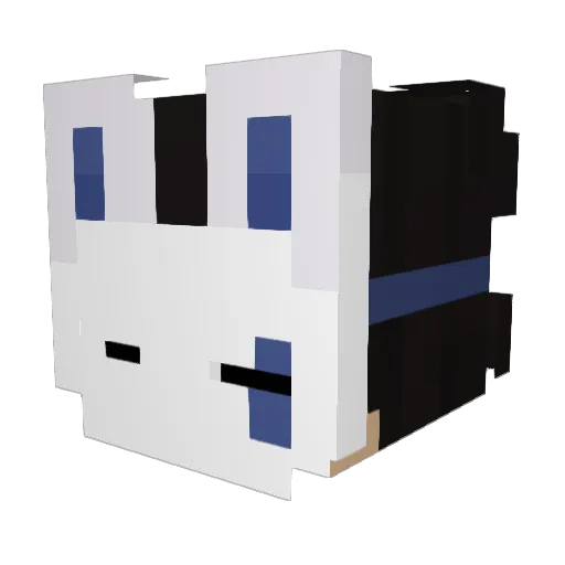Moon_Octo Minecraft avatar head, 3D render