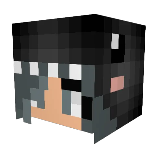 Moon_Pop Minecraft avatar head, 3D render