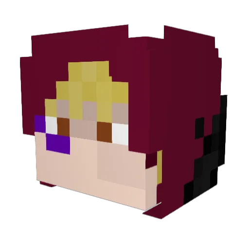 Moon_Ruffy Minecraft avatar head, 3D render