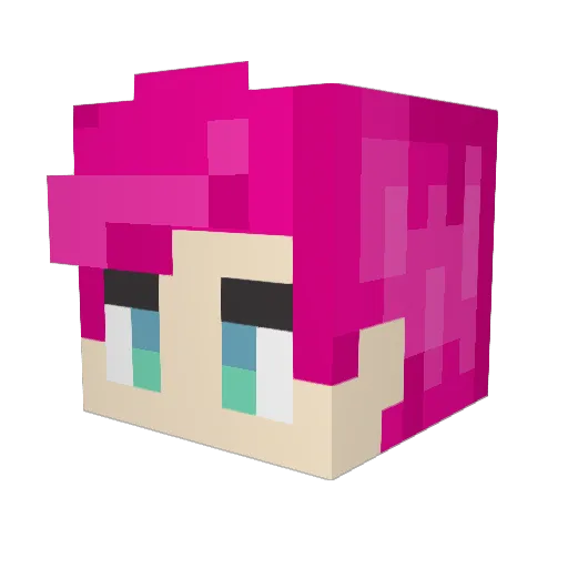 Moon_Skelly Minecraft avatar head, 3D render