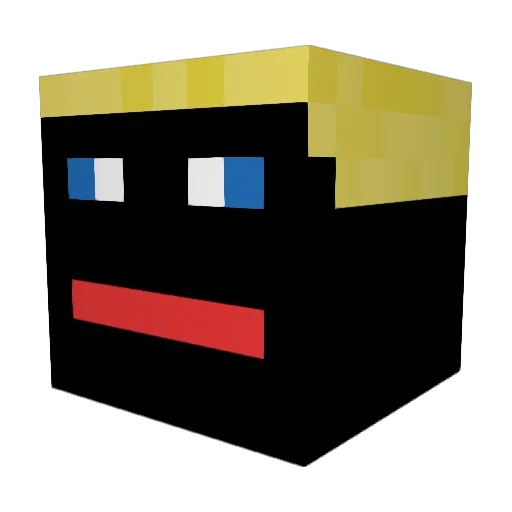 Moon_TM Minecraft avatar head, 3D render