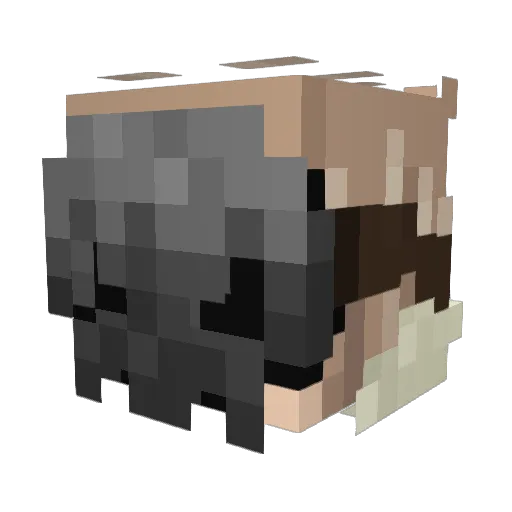 Moon___Light Minecraft avatar head, 3D render
