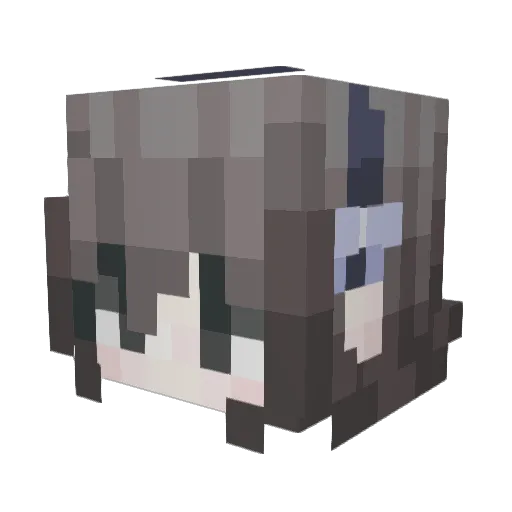Moon_wale Minecraft avatar head, 3D render