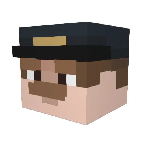 Moona99 Minecraft avatar head, 3D render