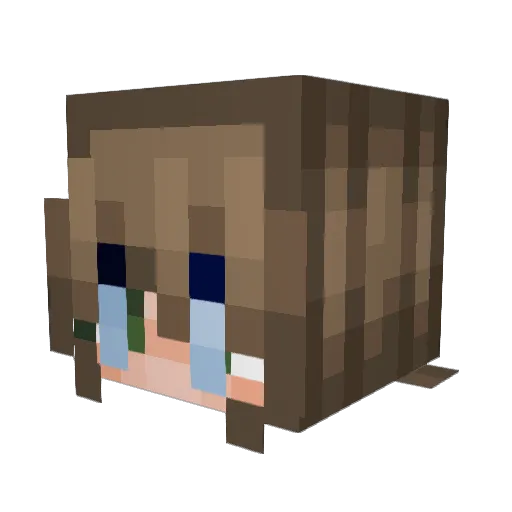 Moonalaura Minecraft avatar head, 3D render