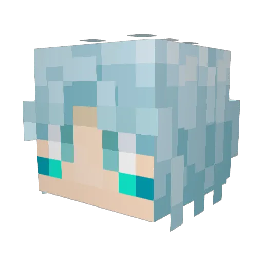 Moonbeam_Brume Minecraft avatar head, 3D render