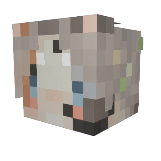 Moonch_ Minecraft avatar head, 3D render