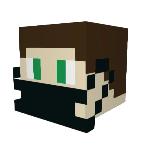 Moonclientdotxyz Minecraft avatar head, 3D render