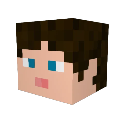 Moondude Minecraft avatar head, 3D render