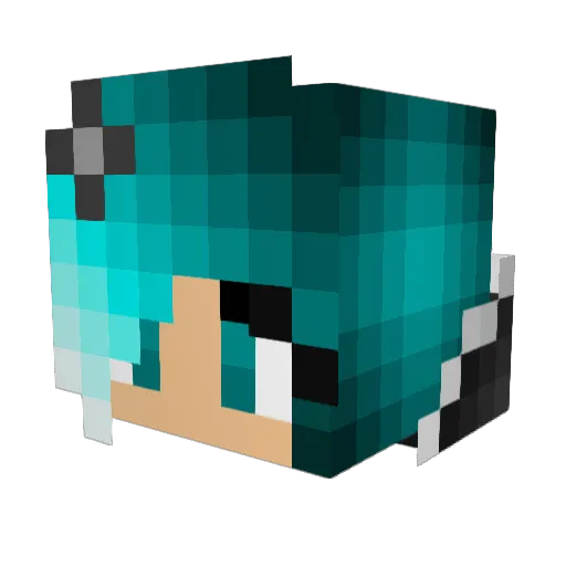 Moondust17 Minecraft avatar head, 3D render