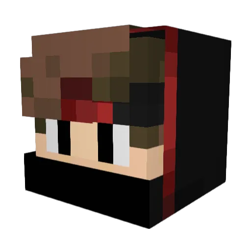 Mooner_yt Minecraft avatar head, 3D render