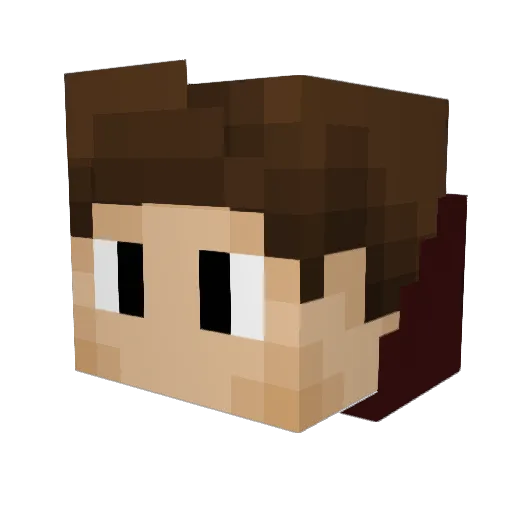Moonersins Minecraft avatar head, 3D render