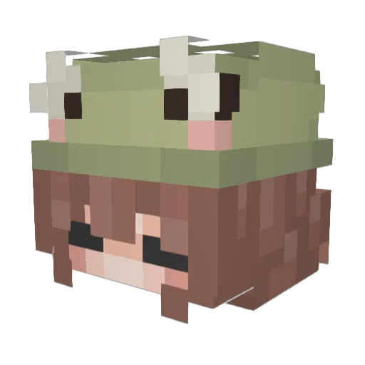 Moonfaire Minecraft avatar head, 3D render