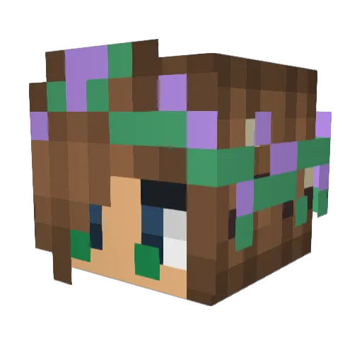 Moonflower00 Minecraft avatar head, 3D render