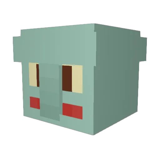 MoongE_ Minecraft avatar head, 3D render