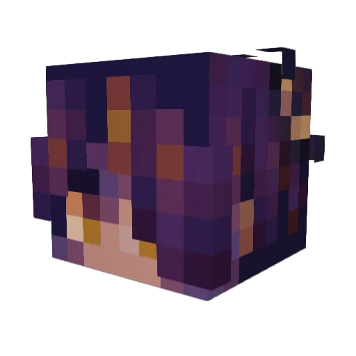 Moongheist Minecraft avatar head, 3D render