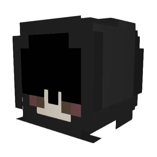 Moonghtt Minecraft avatar head, 3D render