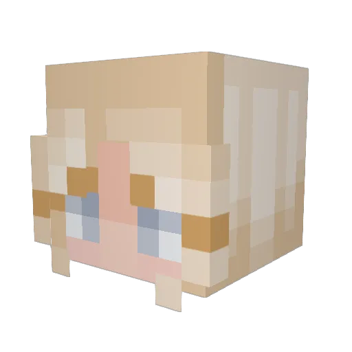 MoongirlMay Minecraft avatar head, 3D render