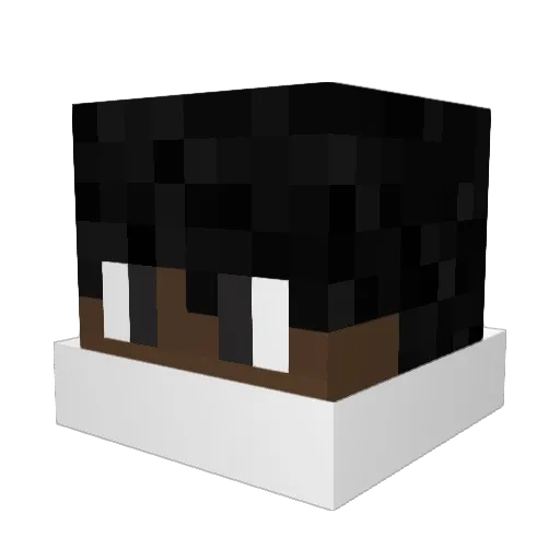 Moongus Minecraft avatar head, 3D render