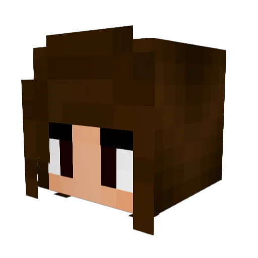 Moonhera Minecraft avatar head, 3D render
