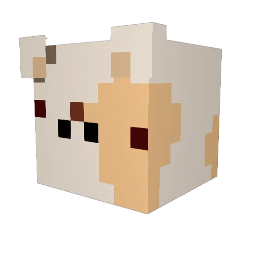 MooniCat Minecraft avatar head, 3D render