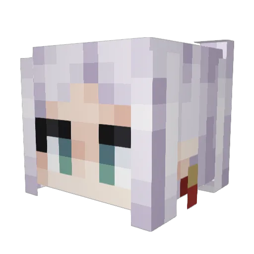 Moonilo Minecraft avatar head, 3D render