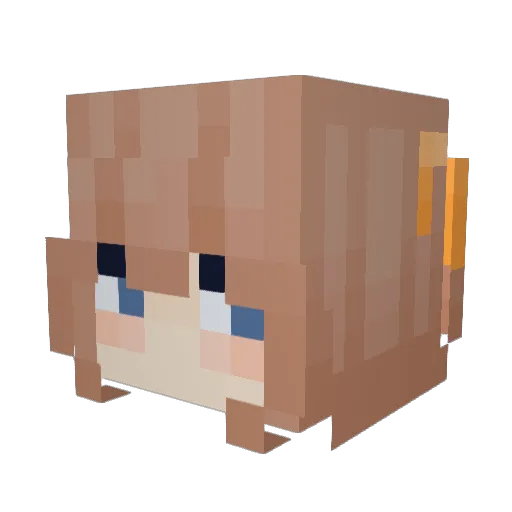 Mooninadress Minecraft avatar head, 3D render