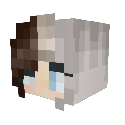 MooniniHalo Minecraft avatar head, 3D render