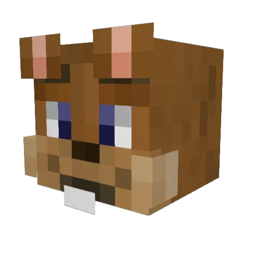 Moonjig Minecraft avatar head, 3D render