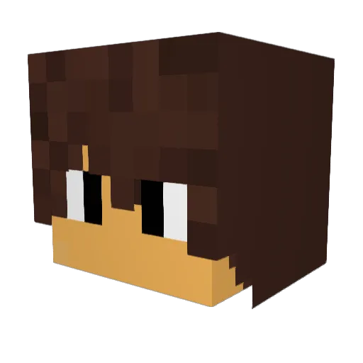 Moonl1ghtZ Minecraft avatar head, 3D render
