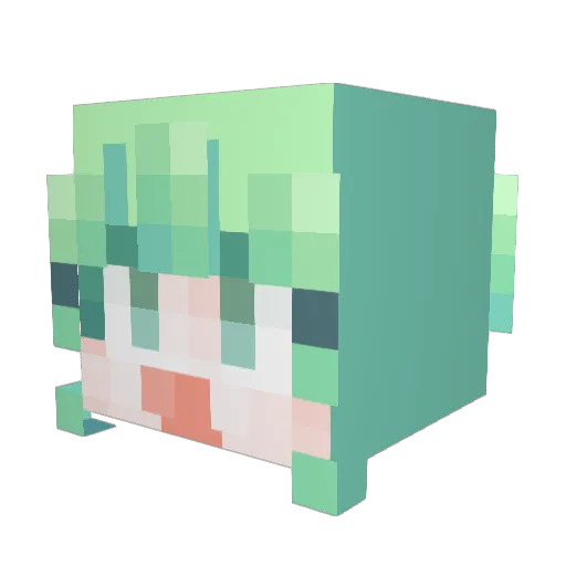 Moonlight0313 Minecraft avatar head, 3D render