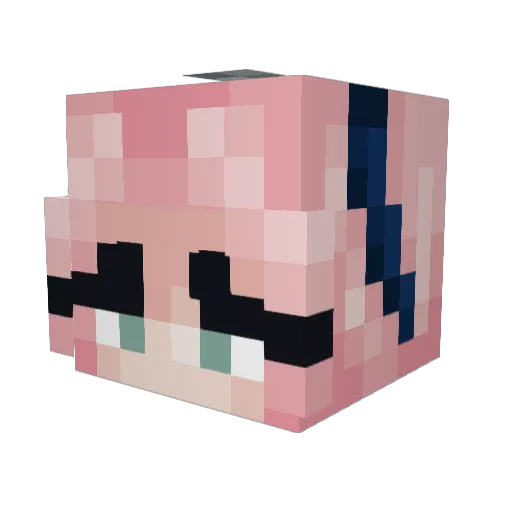 MoonlightCloudd Minecraft avatar head, 3D render
