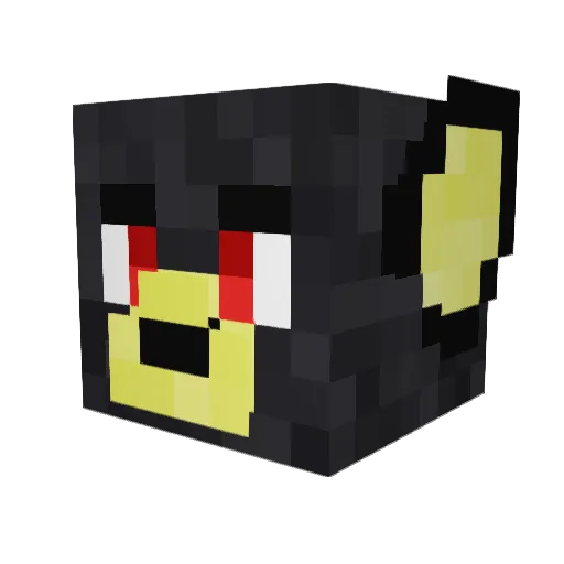 MoonlightOwOFox Minecraft avatar head, 3D render