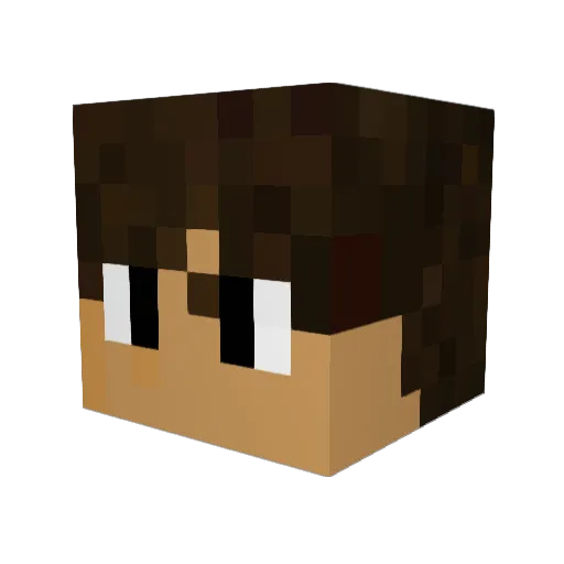MoonlightQAQ Minecraft avatar head, 3D render