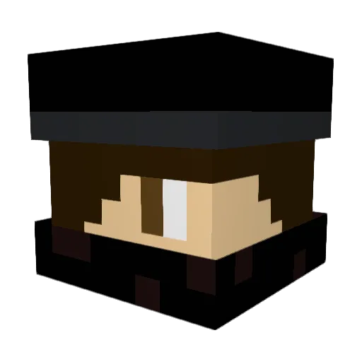 Moonlightbeam Minecraft avatar head, 3D render